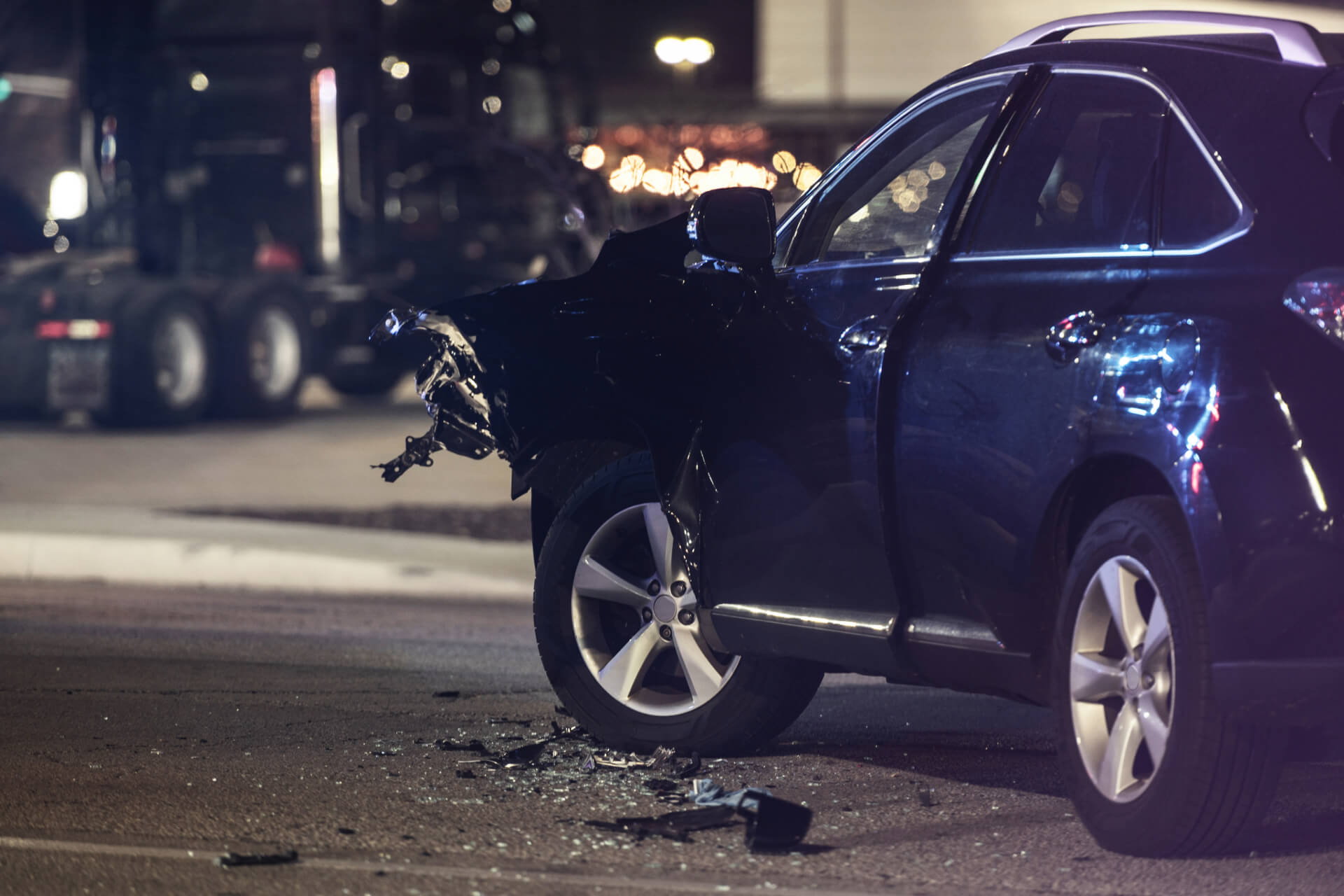 car collision on a main street in Texas