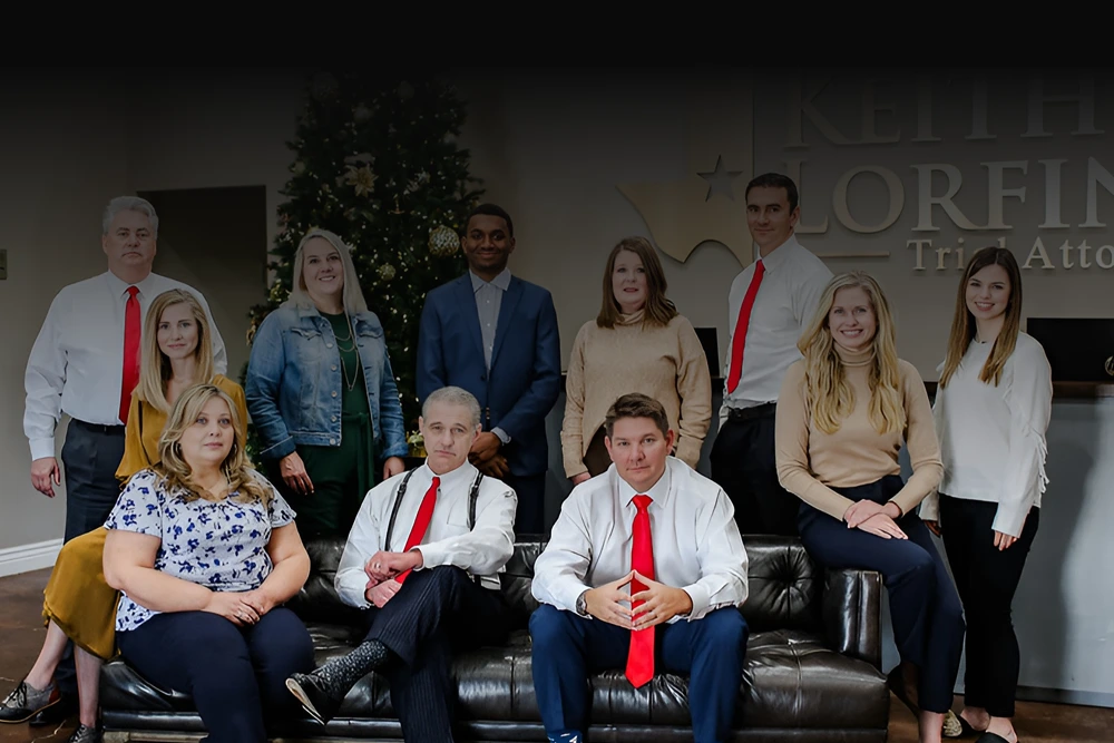 lorfinglaw team photo in the office