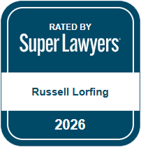 custom superlawyers badge russell lorfing 2026