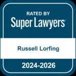 superlawyers russell lorfing 2024-2026 badge